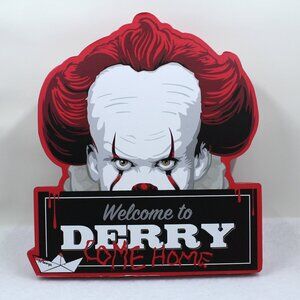 NWT Graphic Art Welcome to Derry Come Home Sign Wall Decor Plaque Table Display